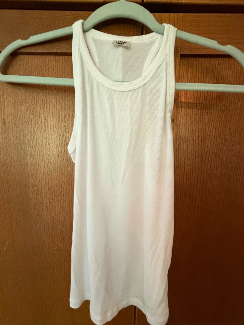 Sunday Best White Ribbed Tank Top